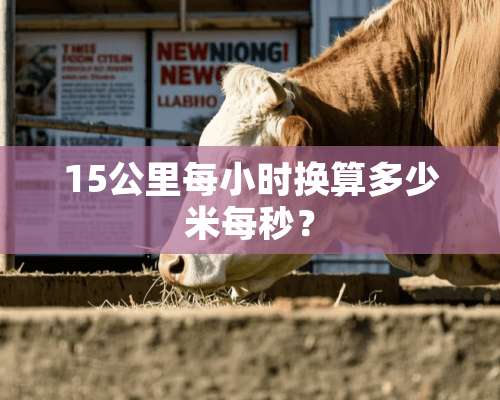 15公里每小时换算多少米每秒？