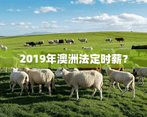 2019年澳洲法定时薪？