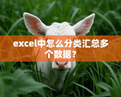 excel中怎么分类汇总多个数据？