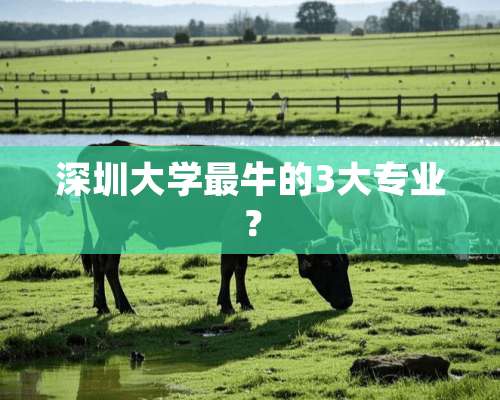 深圳大学最牛的3大专业？