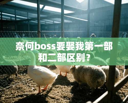 奈何boss要娶我第一部和二部区别？