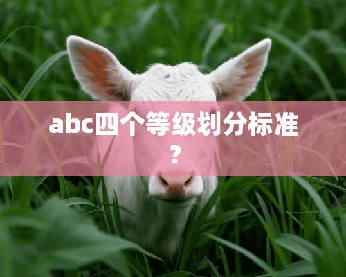 abc四个等级划分标准？