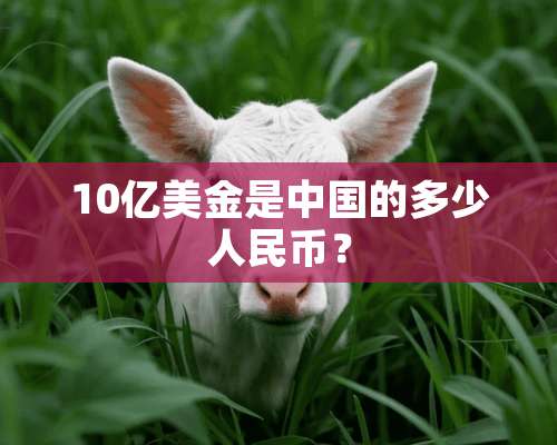 10亿美金是中国的多少人民币？