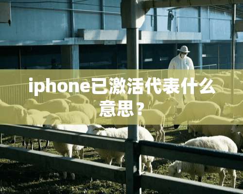 iphone已激活代表什么意思？