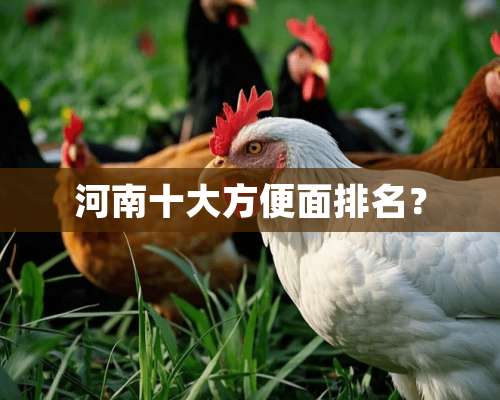 河南十大方便面排名？