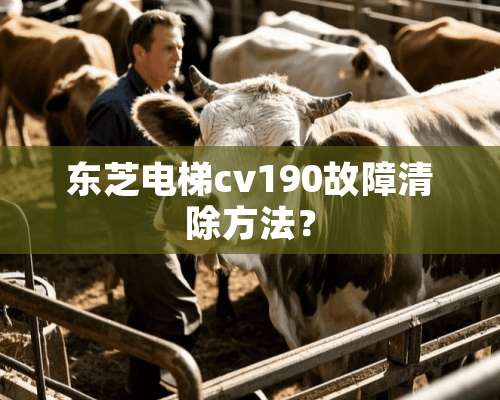 东芝电梯cv190故障清除方法？