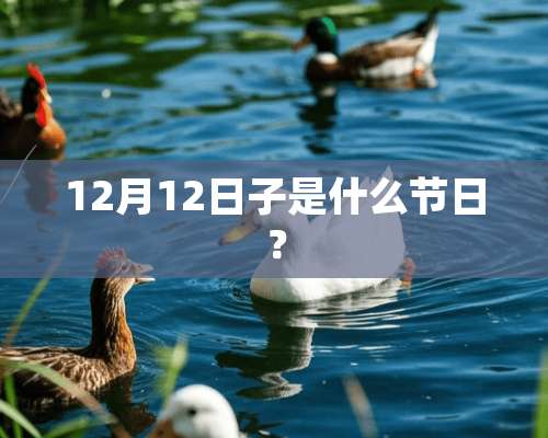 12月12日子是什么节日？