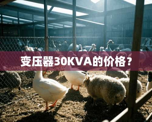 变压器30KVA的价格？