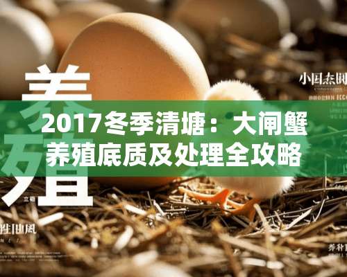 2017冬季清塘：大闸蟹养殖底质及处理全攻略