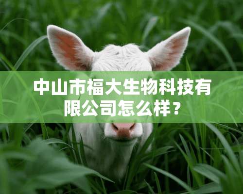 中山市福大生物科技有限公司怎么样？