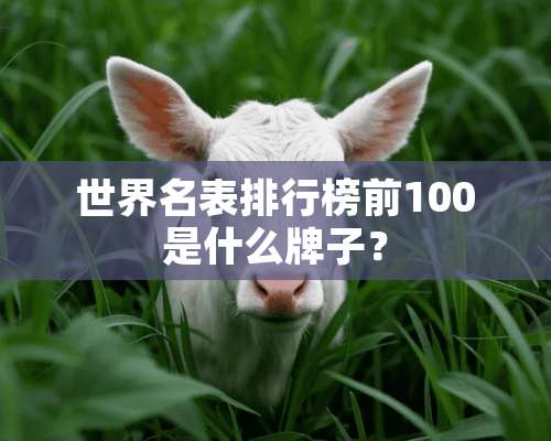 世界名表排行榜前100是什么牌子？