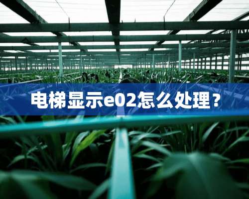 电梯显示e02怎么处理？