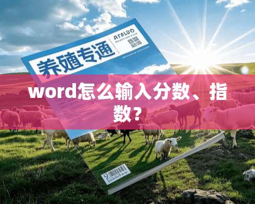 word怎么输入分数、指数？