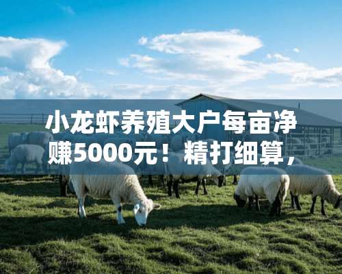 小龙虾养殖大户每亩净赚5000元！精打细算，完美避开五月瘟，秘诀是啥？