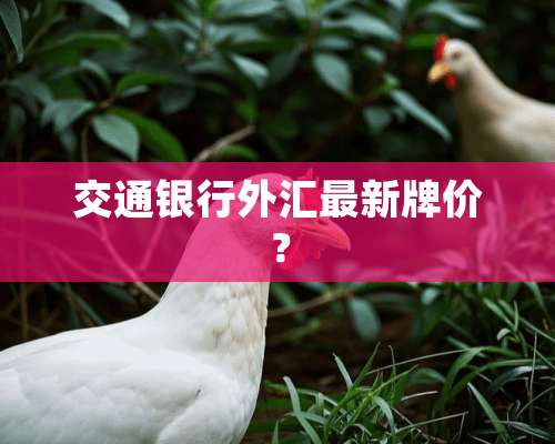 交通银行外汇最新牌价？