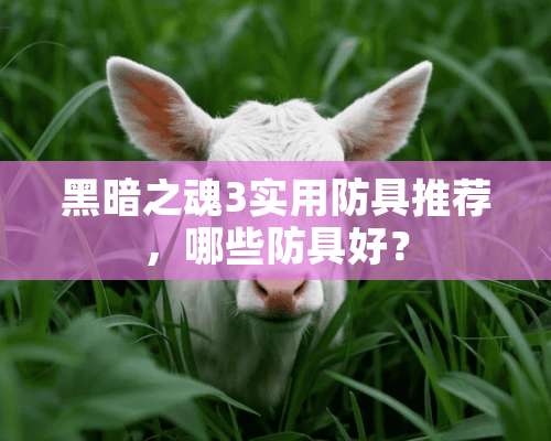 黑暗之魂3实用防具推荐，哪些防具好？