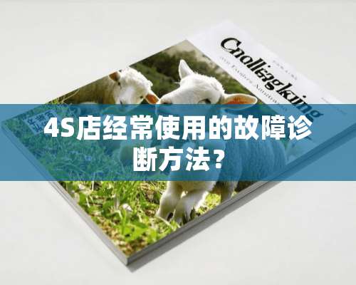 4S店经常使用的故障诊断方法？