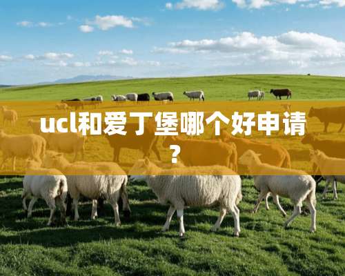 ucl和爱丁堡哪个好申请？