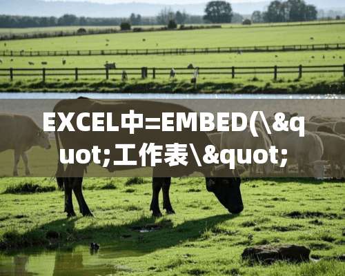 EXCEL中=EMBED(\"工作表\"