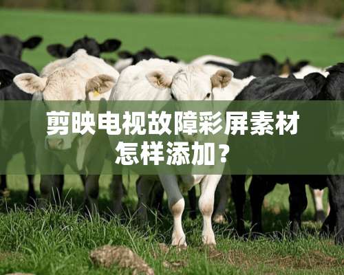 剪映电视故障彩屏素材怎样添加？