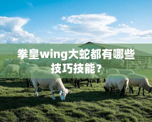 拳皇wing大蛇都有哪些技巧技能？